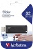Papírenské zboží - 32GB USB Flash 2.0 Slider, VERBATIM, schwarz