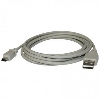 Papírenské zboží - Kabel USB (2.0), USB A M- USB mini M (5 pin), 3m, černý, Logo