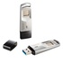 Papírenské zboží - Apacer USB flash disk, USB 3.0 (3.2 Gen 1), 32GB, AH651, silbern, AP32GAH651S-1