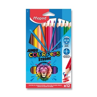 Papírenské zboží - Pastelky Maped Color'Peps Strong Jumbo 12 barev