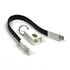 Papírenské zboží - USB Kabel (2.0), USB A M - microUSB M, 0.2m, schwarz, Logo, Blister, Schlüsselring