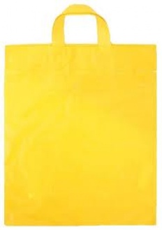 Papírenské zboží - Taška polyetylénová s uchem žlutá [1 ks]