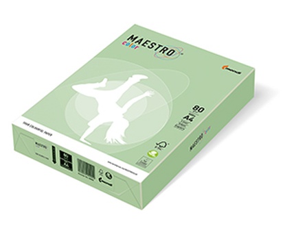 Papírenské zboží - MAESTRO color PASTELL 160g 250 listů Medium Green - MG28