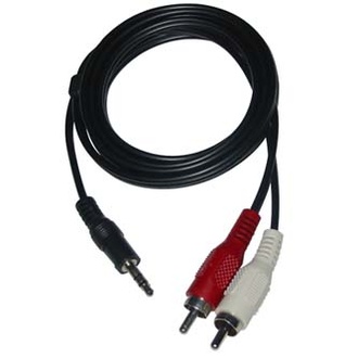 Papírenské zboží - Kabel Jack (3,5mm) M- Cinch 2x M, 5m, černá