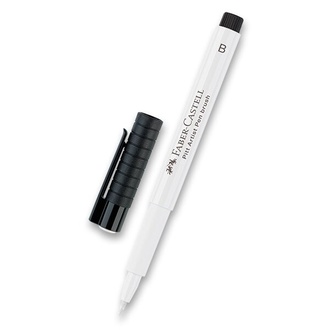 Papírenské zboží - Popisovač Faber-Castell Pitt Artist Pen Brush -bílý 101