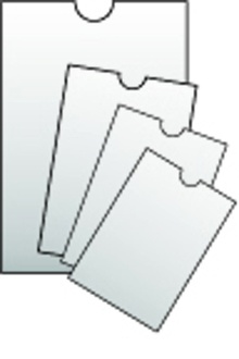 Papírenské zboží - Průhledný obal 92x133mm vlaková jízdenka, 120mic. [100 ks]