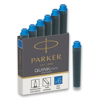 Papírenské zboží - Inkoustové bombičky krátké modré PARKER [6 ks]