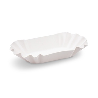 Papírenské zboží - Papírová miska (FSC Mix) oválná bílá 17,5 x 10 x 3 cm [10 ks]