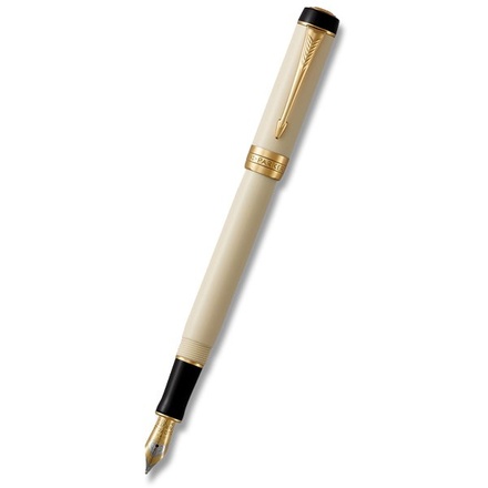Papírenské zboží - Parker Duofold Classic Ivory & Black GT hrot M