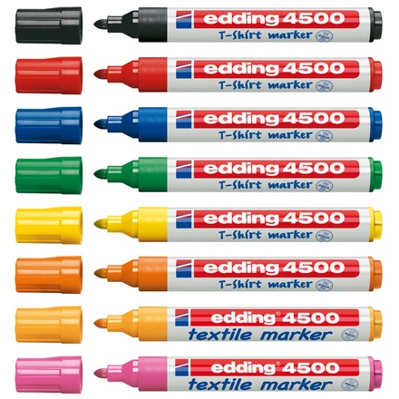 Papírenské zboží - Popisovač na textil "4500", 1-3mm, kuželový hrot, EDDING