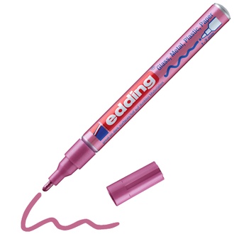 Papírenské zboží - Lakový popisovač "751", růžová, 1-2mm, EDDING