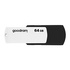 Papírenské zboží - Goodram USB flash disk, USB 2.0, 64GB, UC02, schwarz, UCO2-0640KWR11, USB A, mit einer drehbaren Kappe