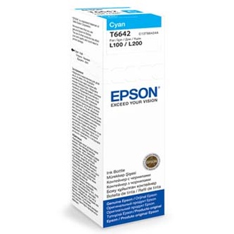 Papírenské zboží - Epson originální ink C13T66424A, cyan, 70ml, Epson L100, L200, L300