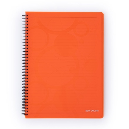 Papírenské zboží - Twin wire blok A5 PP NEO COLORI oranžová