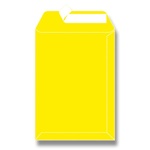 Papírenské zboží - Barevná obálka Clairefontaine, C4 229 x 324 mm, žlutá, 5 ks
