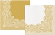Papírenské zboží - Servietten PAW AIRLAID 40x40 cm Reverse ROAYL LACE gold-weiß [50 Stück]