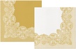 Papírenské zboží - Servietten PAW AIRLAID 40x40 cm Reverse ROAYL LACE gold-weiß [50 Stück]