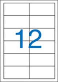 Papírenské zboží - Etiketa, ILC, 97x42,4 mm, dvouřadé, 1200 ks/bal., VICTORIA