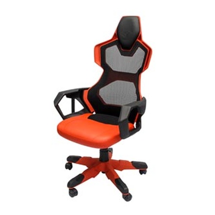 Papírenské zboží - Herní židle E-Blue COBRA AIR, červené, prodyšná záda