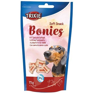 Papírenské zboží - Soft Snack BONIES Light - měkké kostičky hovězí/krůta 75g 