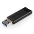 Papírenské zboží - Verbatim USB flash disk, USB 3.0 (3.2 Gen 1), 256GB, PinStripe, Store N Go, schwarz, 49320, USB A, mit herausziehbarem Konnektro