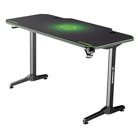 Papírenské zboží - ULTRADESK Herní stůl FRAG - GREEN, 140x66 cm, 76 cm, s XXL podložkou pod myš, s ultradesk