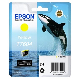 Papírenské zboží - Epson originální ink C13T76044010, T7604, yellow, 25,9ml, 1ks, Epson SureColor SC-P600
