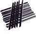 Papírenské zboží - BUBBLE TEA Plastikstrohhalme 12x210mm schwarz [250 Stück] (wiederverwendbar)