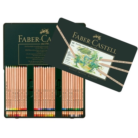 Papírenské zboží - Pitt Pastell umělecká pastelka, plech.krabička 60ks  Faber Castell 112160