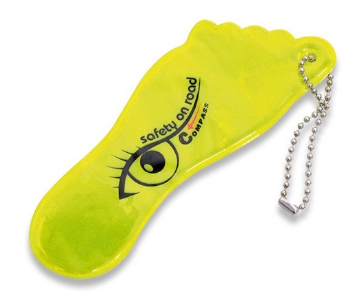 Papírenské zboží - Reflexní přívěsek noha žlutý