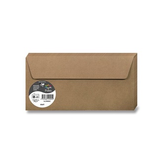 Papírenské zboží - Obálka Clairefontaine Kraft DL, samolepicí, 20 ks