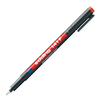 Papírenské zboží - Permanentní popisovač "141 F", červená, OHP, 0,6mm, EDDING