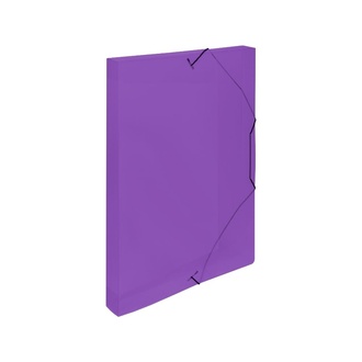 Papírenské zboží - Krabice PP s gumou A4 Lines fialová