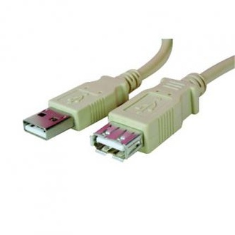 Papírenské zboží - Kabel USB (2.0), USB A M- USB A F, 1.8m, černý, Logo, blistr