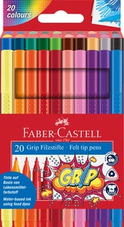 Papírenské zboží - Dětské fixy Faber-Castell 155320 Grip 20 barev