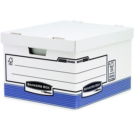 Papírenské zboží - Archivační kontejner "BANKERS BOX® SYSTEM", modrá, FELLOWES [10 ks]