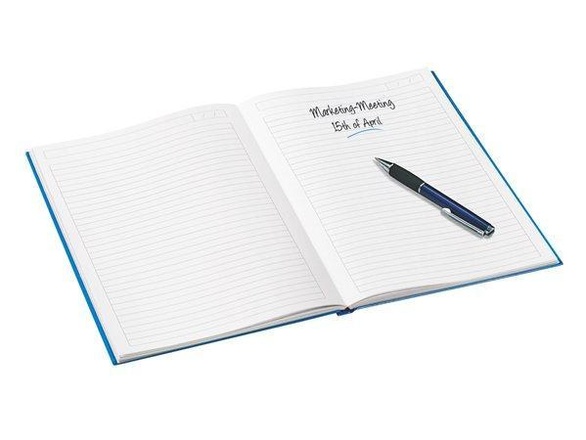 Papírenské zboží - Zápisník "Wow", modrá, linkovaný, A4, 80 listů, lesklá, LEITZ