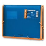 Papírenské zboží - Aktovka na dokumenty FolderMate Pop Gear Plus s přihrádkami modrá