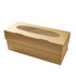 Papírenské zboží - ECO-Papierbox für Muffins 250x100x100 mm braun mit Fenster [25 Stück]