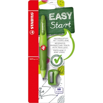 Papírenské zboží - Ergonomická mechanická tužka pro praváky STABILO EASYergo 3.15 zelená/zelená HB+ořezávátko