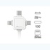 Papírenské zboží - USB-Kabel (2.0), USB A M- USB C / Lightning / Micro-USB, 1.5m, 3v1, schwarz, Powercube, flach