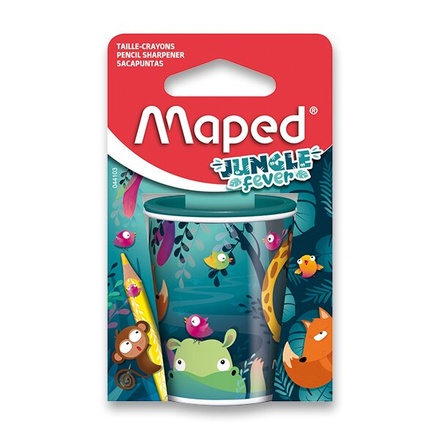 Papírenské zboží - Ořezávátko Maped Can Jungle Fever 2 otvory, blistr