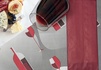 Papírenské zboží - Bestecktasche rot mit weißer Serviette [125 Stück]