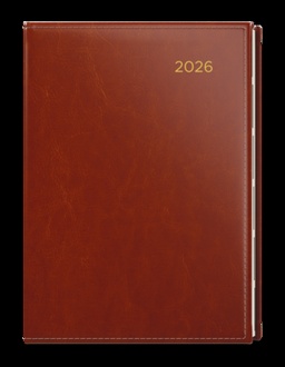 Papírenské zboží - Týdenní diář - Oskar - Premier - A5 - hnědá