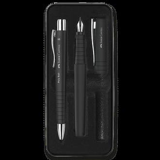 Papírenské zboží - Sada Faber-Castell Poly Ball plnicí pero a kuličkové pero, černá