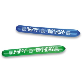 Papírenské zboží - Nafukovací balónky Happy birthday, 2 ks