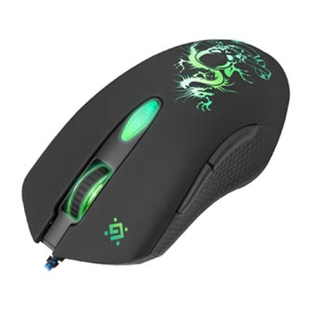 Papírenské zboží - Defender Myš Sky Dragon GM-090L, 3200DPI, optická, 6tl., 1 kolečko, drátová USB, černá, s