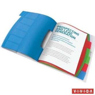 Papírenské zboží - Třídicí desky Esselte VIVIDA, 6 částí, Bílá