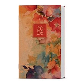 Papírenské zboží - Měsíční diář - Marika - kraft - Akvarel