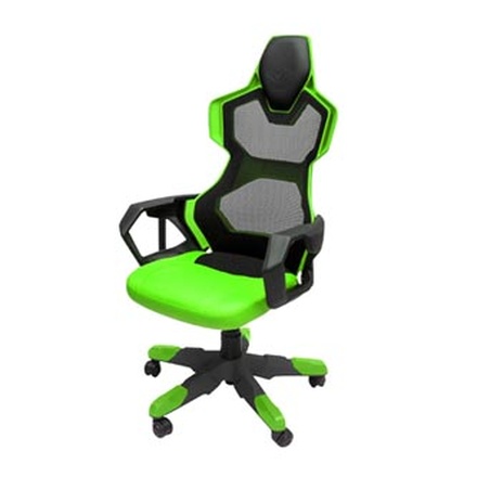 Papírenské zboží - Herní židle E-Blue COBRA AIR, zelené, prodyšná záda